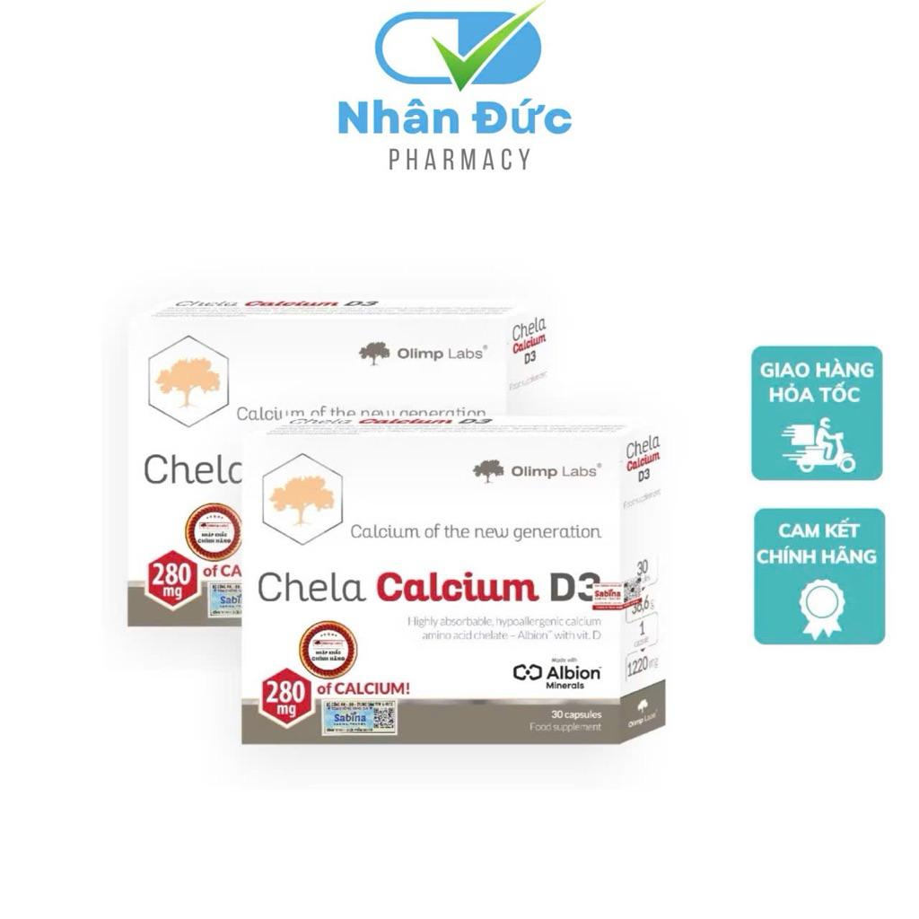 Canxi Chela Calcium D3-Thực phẩm bảo vệ sức khỏe hỗ trợ bổ sung canxi và D3 cho bà bầu, sau sinh 36.