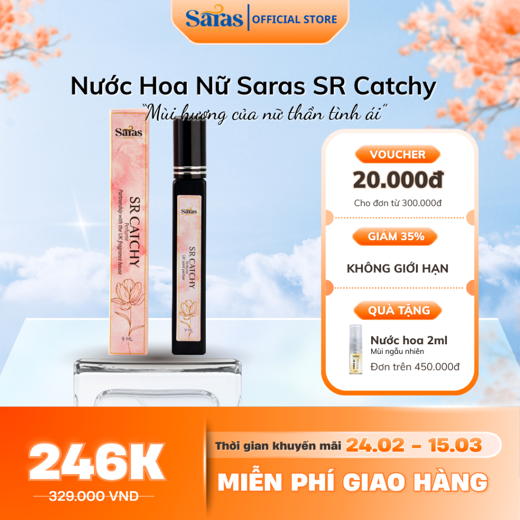 Nước Hoa Nữ SR Catchy EDP 9ml – Làn Hương Ngọt Ngào & Nữ Tính Khó Phai, chai 9ml