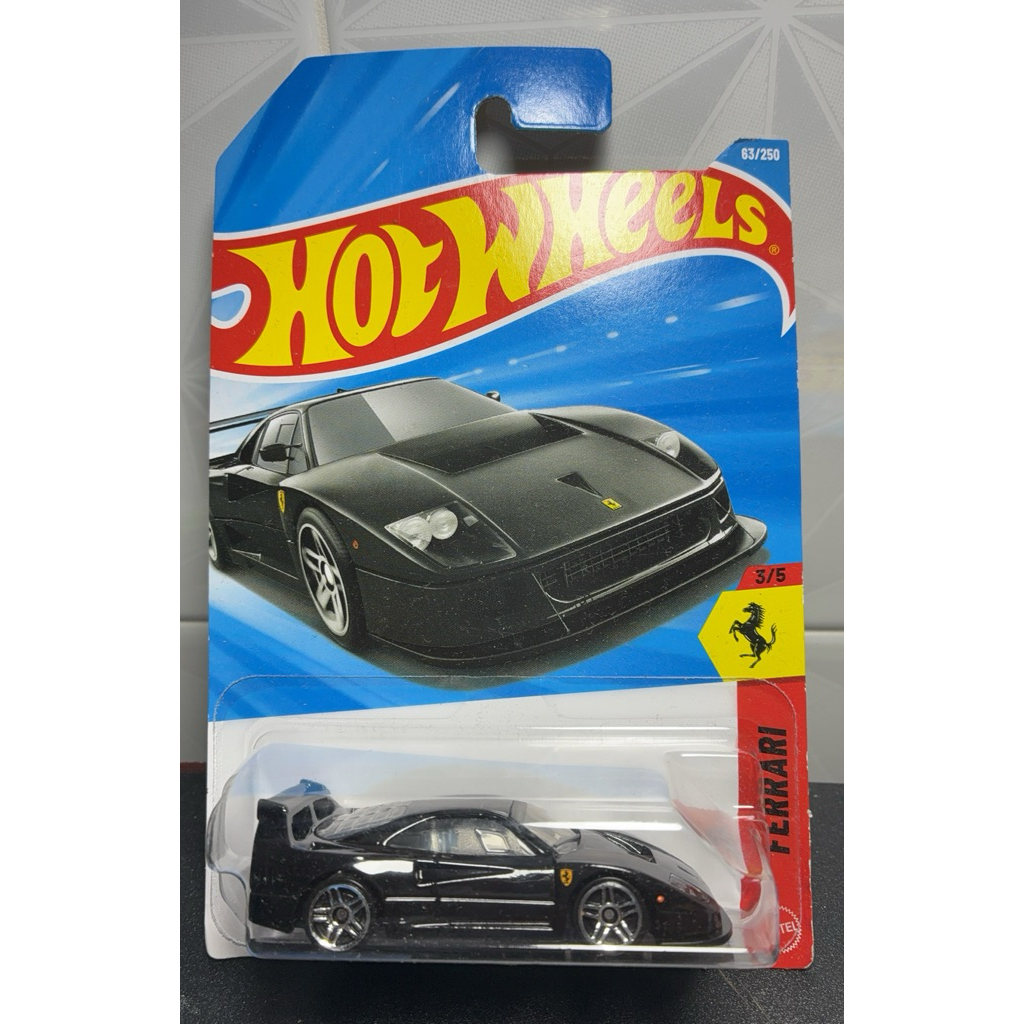 Mô hình xe HotWheels- FERRARI F40 COMPETIZONE (tỉ lệ 1:64) card Mỹ