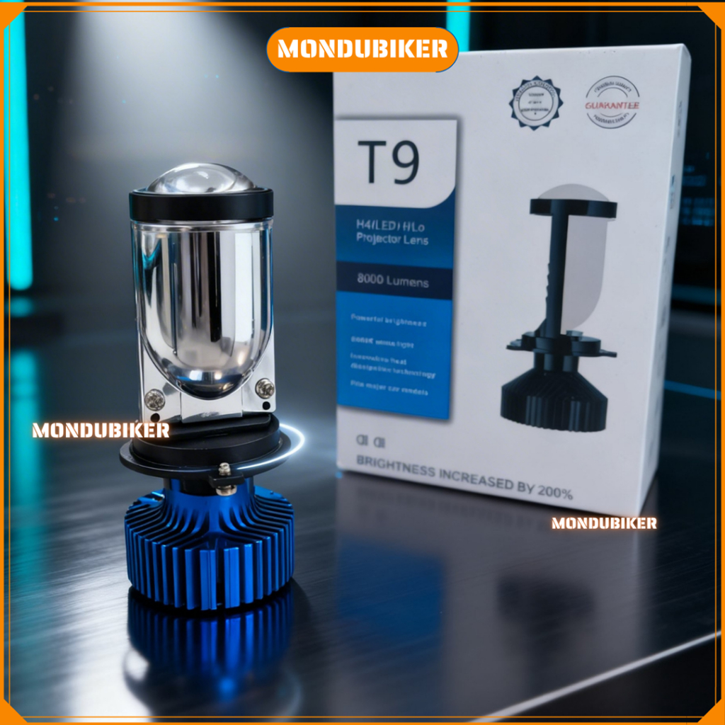 Đèn Pha Bi Cầu Chân H4 T9 Pro Bản Quạt Xanh 2026 LED – Đèn T9 Pro Ánh Sáng Đỉnh Cao, Dẫn Lối Mọi Hàn