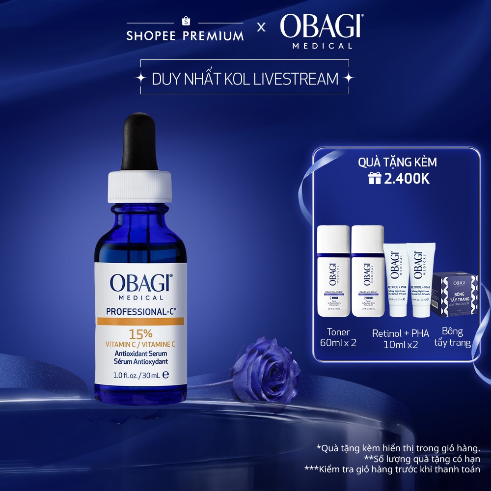 [Obagi-Lucie] Serum Vitamin C 15% Dưỡng Sáng Da & Chống Oxy Hóa Obagi Professional-C 30ml