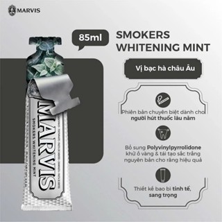[7 ngày sở hữu răng trắng sáng] Kem đánh răng Marvis 85ml - Vị bạc hà mạnh - Nhập khẩu Ý - Thơm miệng, sạch mảng bám 01