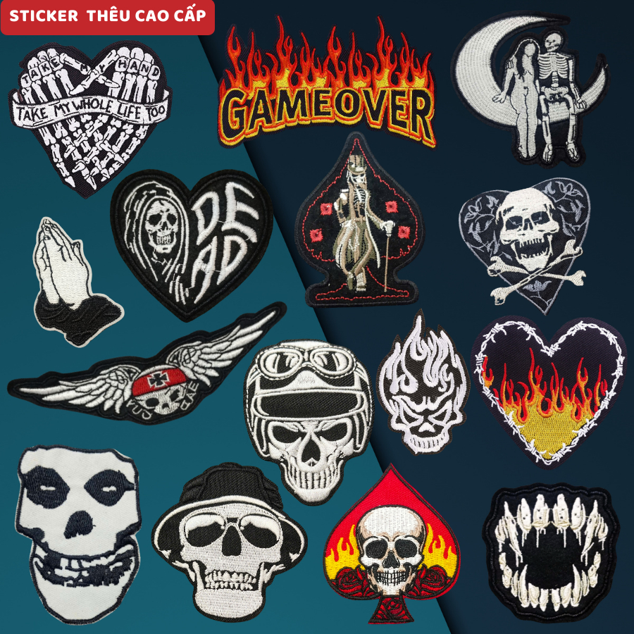 Sticker ủi áo PATCH ÙI miếng dán quần áo rách,Phụ Kiện Thời Trang logo ủi áo,miếng vá quần áo,