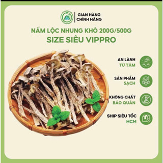 NẤM LỘC NHUNG KHÔ (SIZE VIPPRO) TO ĐẸP NHẤT THỊ TRƯỜNG TÚI.100G.200G.500G||HAMIFOODS