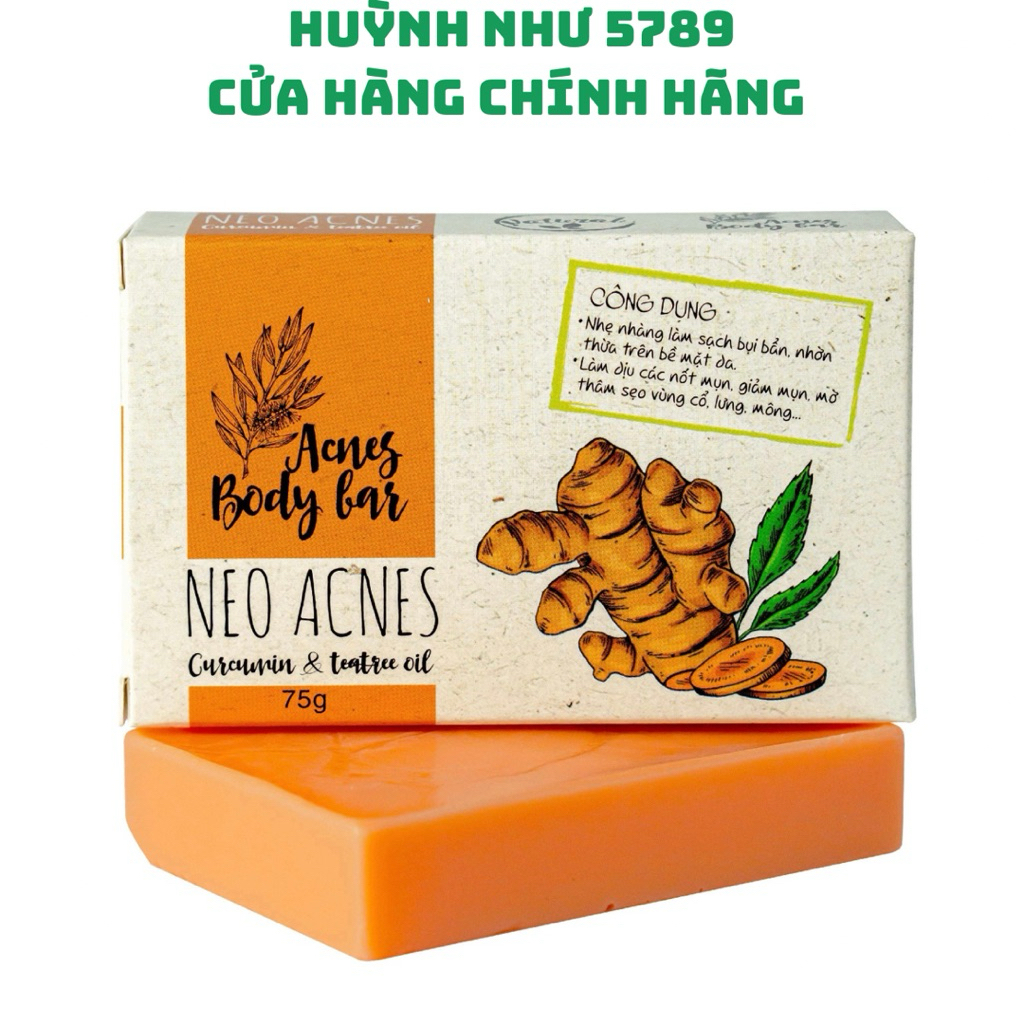 [CHÍNH HÃNG]Xà phòng tắm ngừa mụn La Beauty Acnes Body Bar chứa nghệ và tinh chất dầu tràm 75g