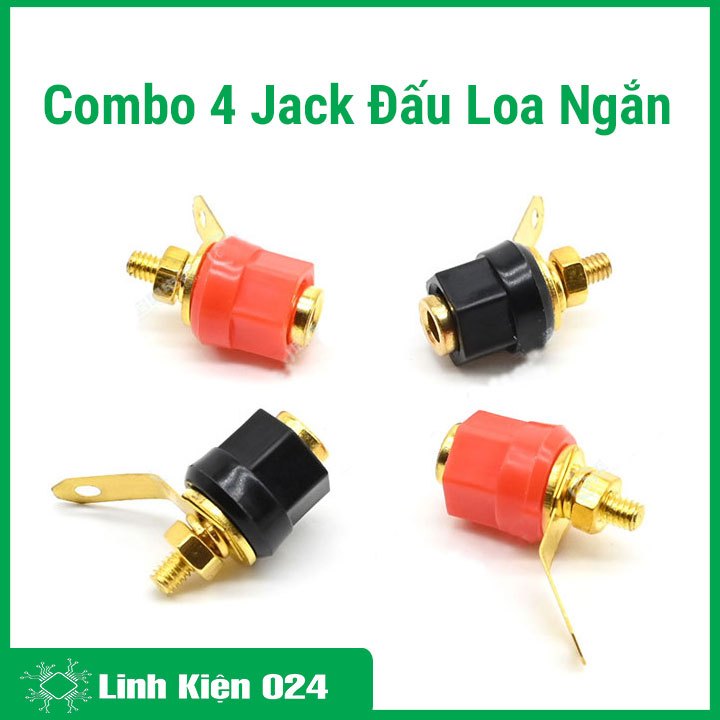 Combo 4 Jack Đấu Loa Ngắn ( 2 Đỏ 2 Đen )