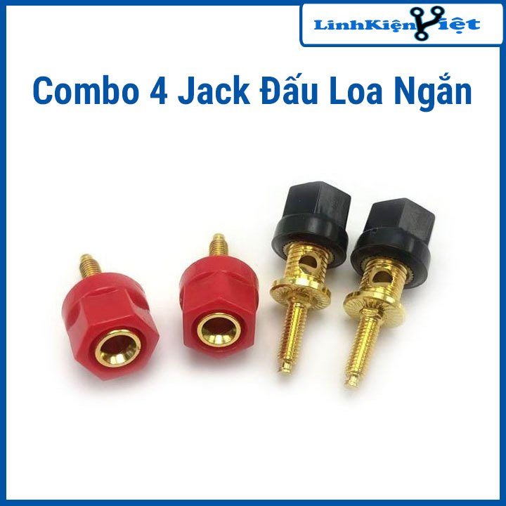 Combo 4 Jack Đấu Loa Ngắn ( 2 Đỏ 2 Đen )