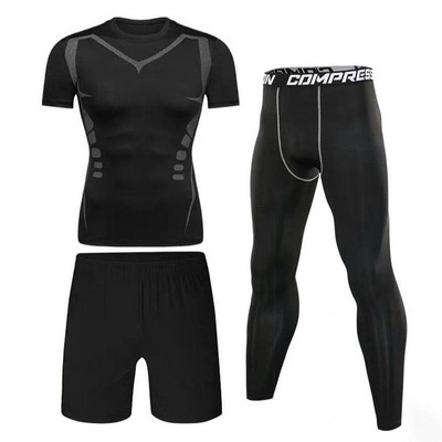 GEPO Bộ Quần Áo Thể Thao Cộc Tay 3 IN 1 Chuyên Tập Gym & Chạy Bộ