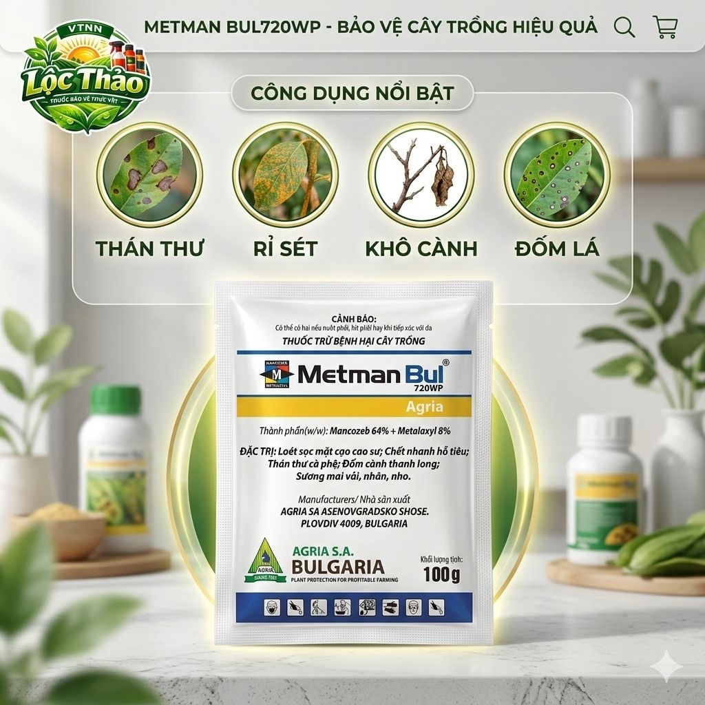 METMAN BUL 720WP – KHẮC TINH CỦA NẤM BỆNH, BẢO VỆ VƯỜN CÂY TOÀN DIỆN