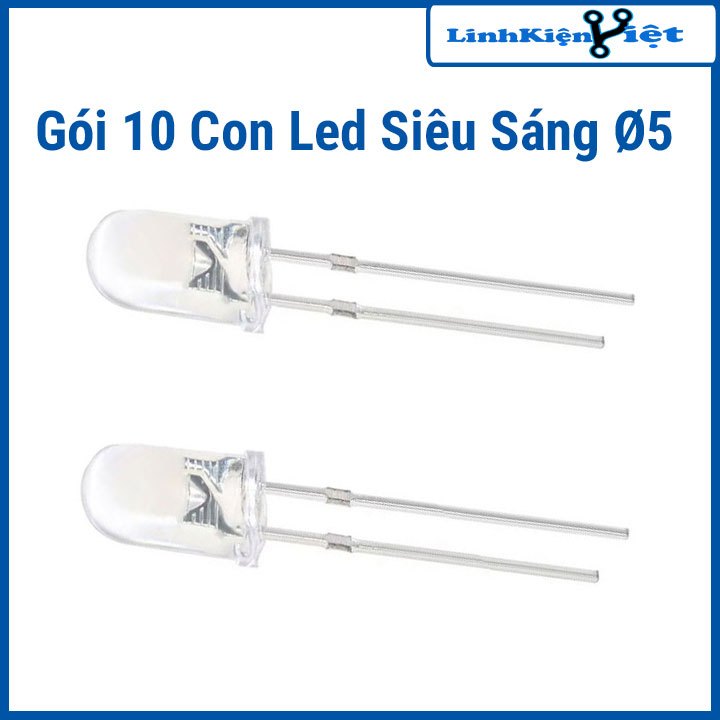 Gói 10 Con Led Siêu Sáng Ø5