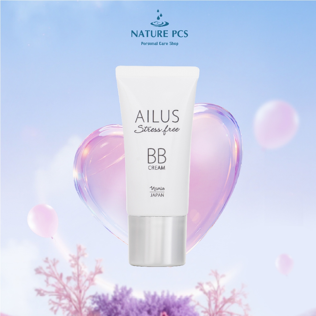 Kem nền trang điểm đa chức năng BB Cream Naris Ailus Stress Free 30g, che khuyết điểm kiềm dầu tốt n