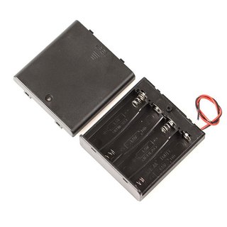 Đế Pin AA Có Nắp, Kèm Công Tắc ( Đấu Nối Tiếp )