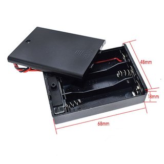 Đế Pin AA Có Nắp, Kèm Công Tắc ( Đấu Nối Tiếp )