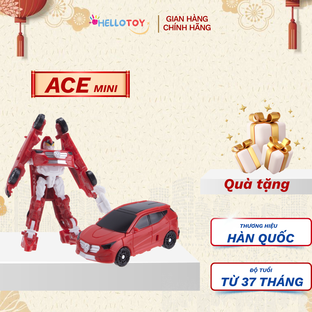 Đồ chơi robot biến hình Hello Carbot mini Ace | Biến hình 2 trong 1 | Hàng chính hãng