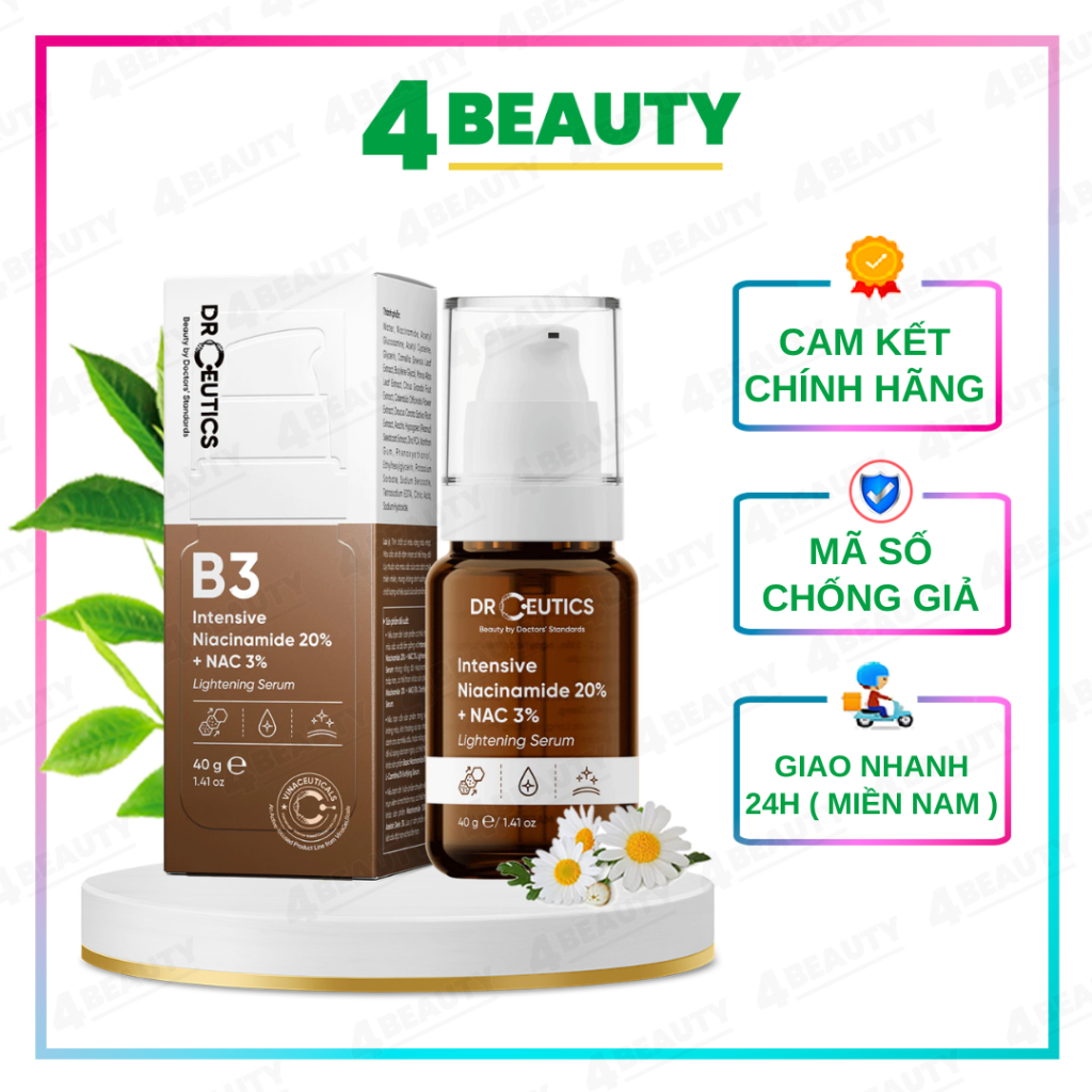 Serrum Niacinamide DrCeutics Intensive Niacinamide 20% Mờ Thâm Sáng Da 40g