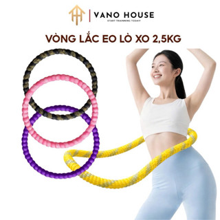 Vòng Lắc Eo Lò Xo 2,5KG Bọc Vải Dệt Kim Mềm – Chất Liệu Thép Cao Cấp, Giảm Mỡ Bụng