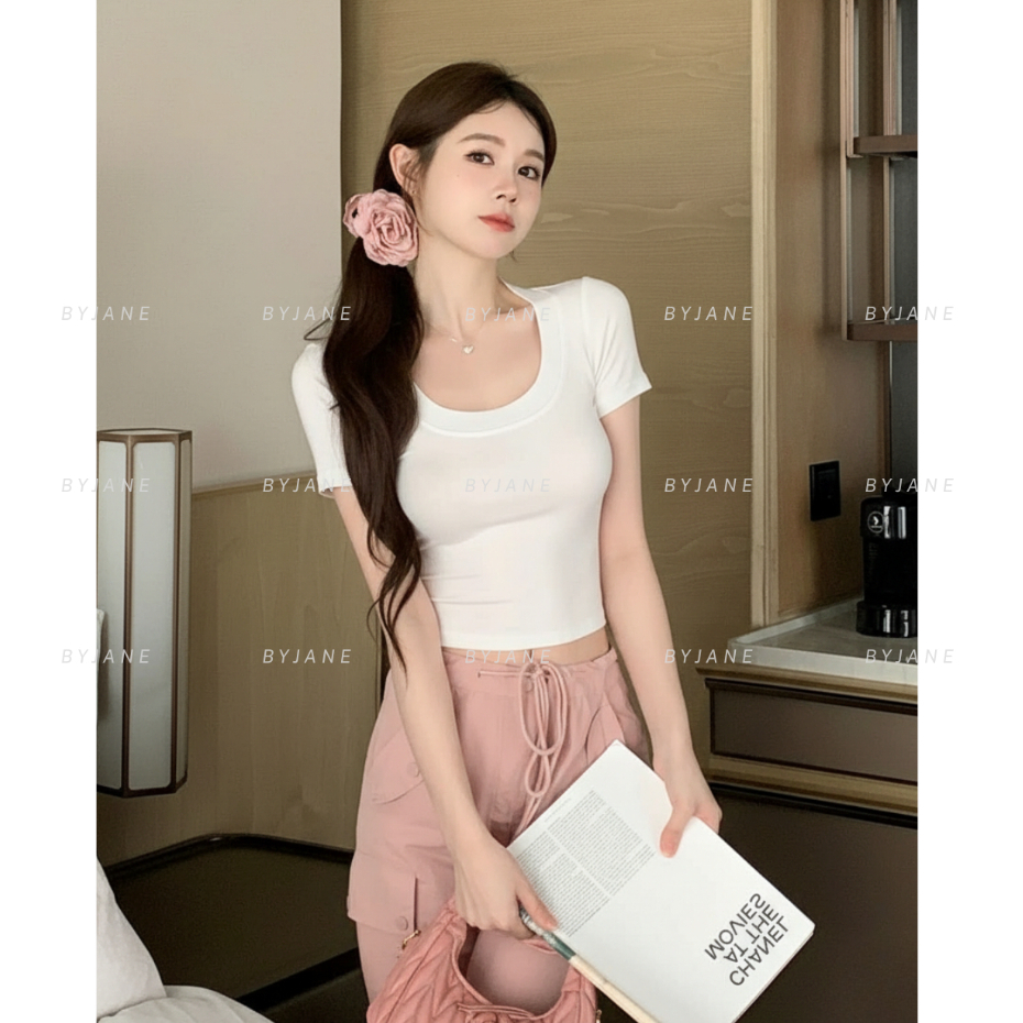 (MỞ BÁN) Áo Thun Nữ Cổ U Viền To Ôm Body Co Giãn 4 Chiều Tôn Dáng BYJANE - 272 | BigBuy360 - bigbuy360.vn