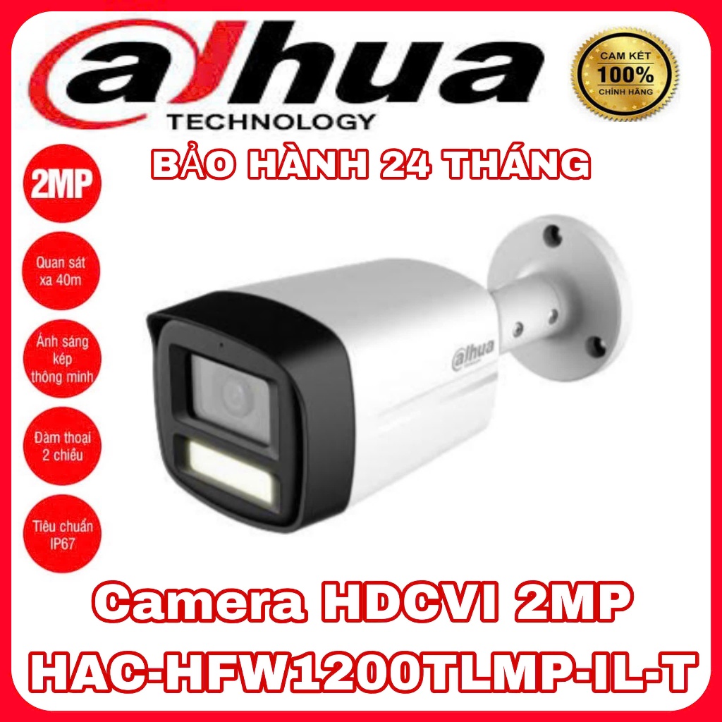 Camera HDCVI 2MP Dahua DH-HAC-HFW1200TLMP-IL-T