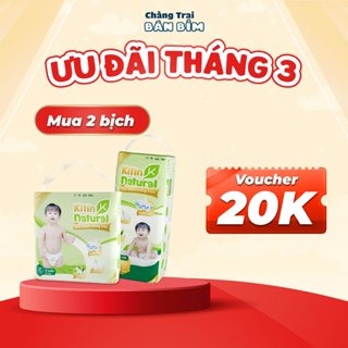 [VOUCHER 20K] 2 BỊCH Tã Bỉm KITIN NATURAL - Bỉm hè Mỏng thoáng, thấm hút 1200ml size NB/S/M/L/XL/2XL/3XL/4XL
