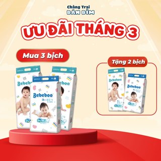 [3 +2] COMBO 5 BỊCH Tã Bỉm BEBEBOO Nhật Bản, tã quần đóng ngày đêm đủ size NB80/S70/M54/L50/XL46/2XL42
