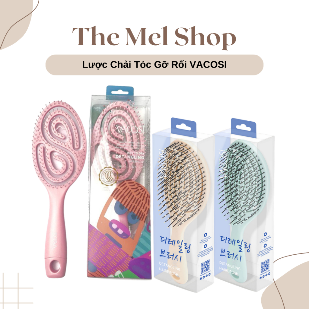 Lược Chải Tóc Vacosi Detangling Brush Gỡ Rối Massage
