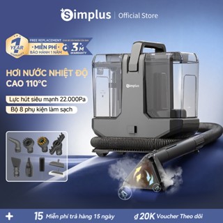 Simplus Máy giặt hút Hơi nước nhiệt độ cao 110℃ Chức năng nước nóng 70℃ Lực hút mạnh 22000Pa BYJH003