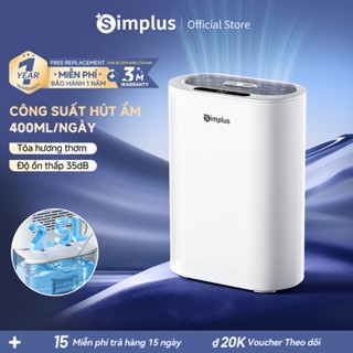 Simplus Máy hút ẩm, Bình chứa lớn 2.5L, Độ ồn thấp 40dB, Hiệu suất năng lượng cực cao CUSH007