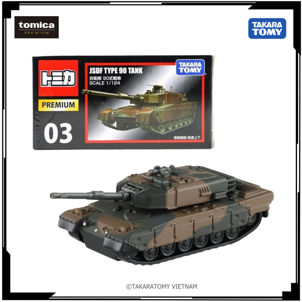 Mô hình xe Tank T90 Tomica Premium No.03 JSDF Type 90 Main Battle Tank Chính hãng TakaraTomy