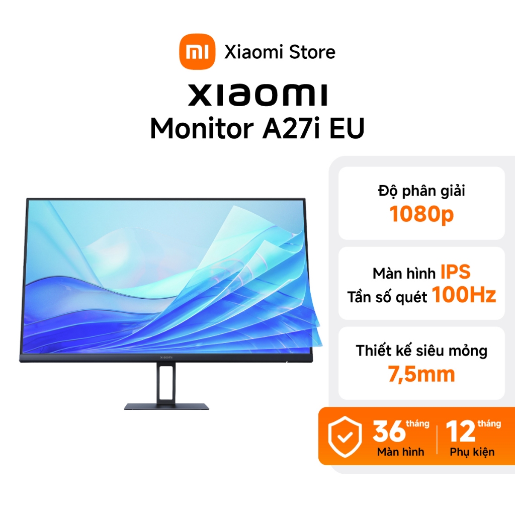 Xiaomi Màn hình Gaming Monitor A27i (EU) | 27 inch | 1080p | Siêu mỏng 7,5mm - BH 3 năm chính hãng