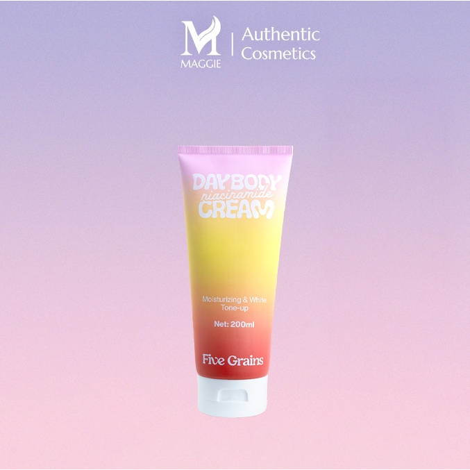 Kem dưỡng Body Five Grains trắng da Niacinamide, Alpha-Arbutin nâng tone ban ngày 200ML
