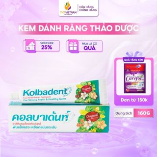 [MẪU MỚI 2025] Kem Đánh Răng Thảo Dược Thái Lan KOLBADENT Giúp Trắng Răng Tránh Ê Buốt 100g/160g