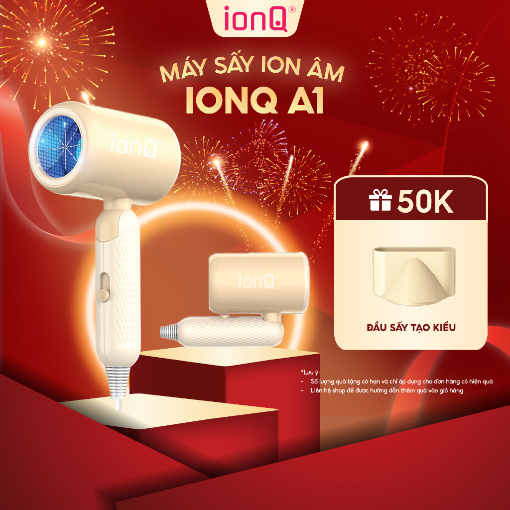 Máy sấy tóc ionQ  A1 200 triệu ion âm sấy nhanh công suất cao chăm sóc tóc óng mượt