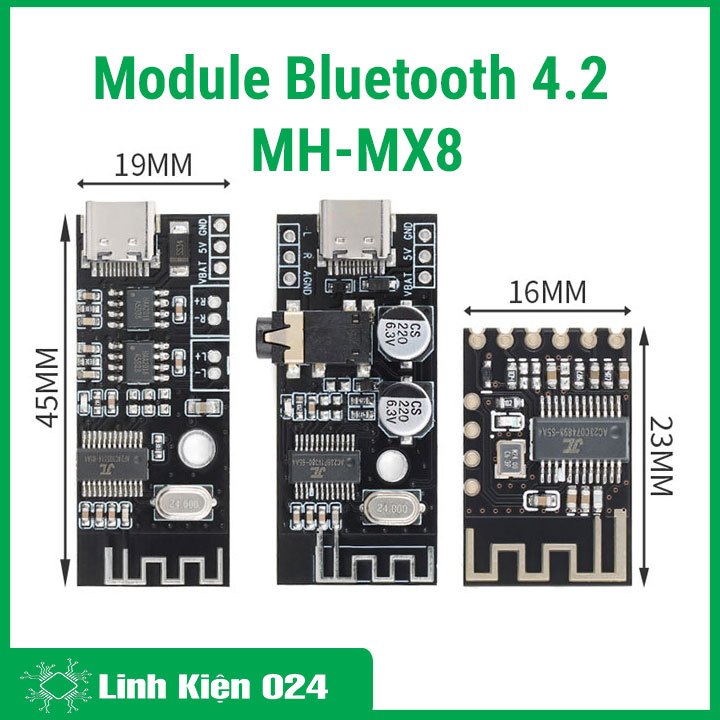 Module Bluetooth 4.2 MH-MX8 Giải Mã Âm thanh MP3