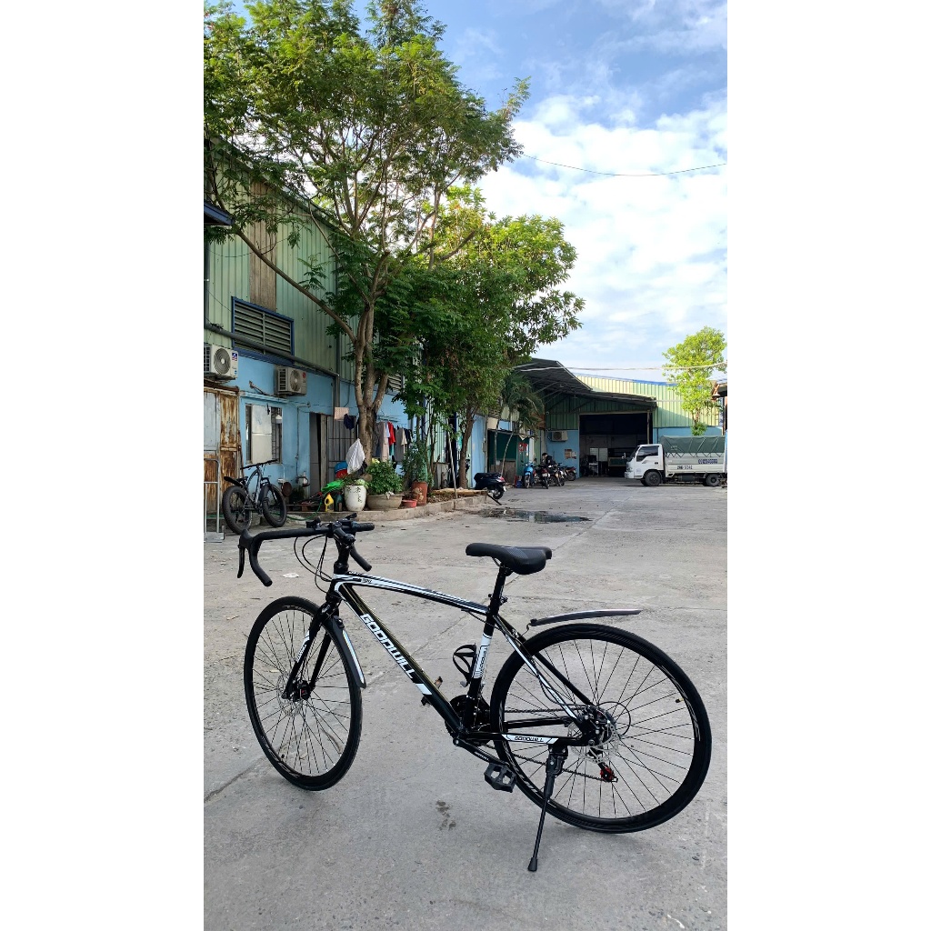 Xe Đạp Thể Dục Goodwill, khung nhôm, lốp compas, có tay cong và tay thẳng, bảo hành 12 tháng