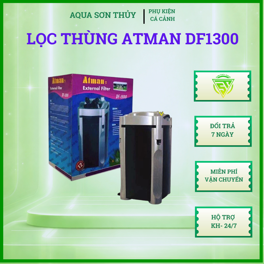 Máy Lọc Thùng Atman DF1300 dành cho bể cá cảnh thủy sinh