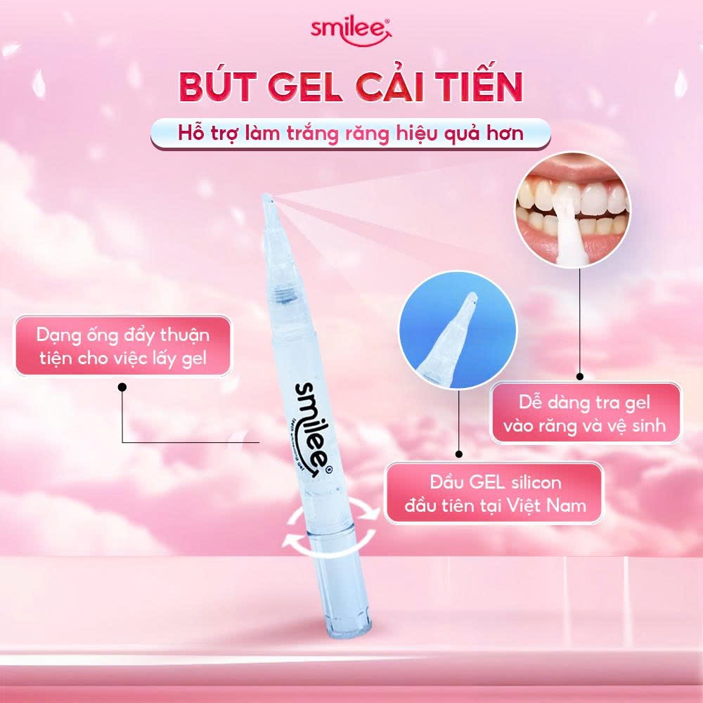 [GIÁ 797K TẠI LIVE SHOP] Trắng răng Smilee Extra, bộ kit làm trắng răng từ 2-6 tone tại nhà, đi kèm 3 bút gel, LIS | BigBuy360 - bigbuy360.vn