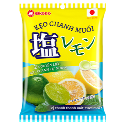 Kẹo Chanh Muối 120g/gói - Hương vị chua thanh, mặn dịu, bổ sung điện giải, Eikodo Việt Nam