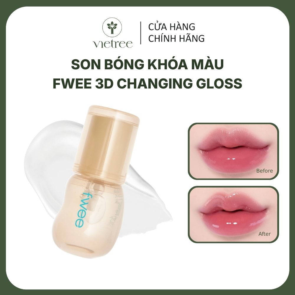 Son Bóng Đổi Màu Fwee 3D Changing Gloss fwee 3D, giúp làm môi căng mọng (5.3g)