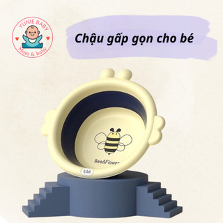 Chậu gấp gọn cho bé dùng để ngâm, rửa trái cây, rau củ quả; rửa rau, rửa mặt