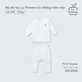 Bộ dài tay La Pomme cúc thẳng mềm mịn - Newborn