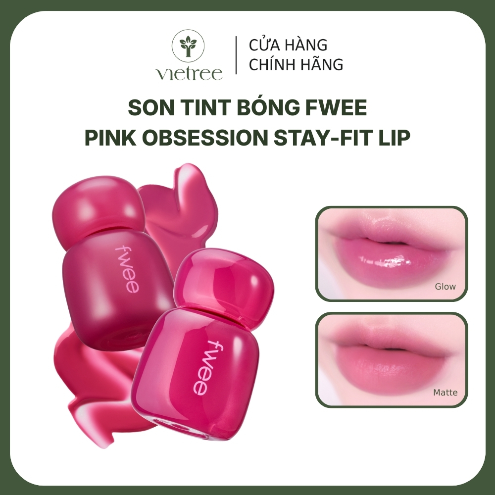 Son Tint lâu trôi Fwee Pink Obsession Stay-fit Lip Tint, son Hàn Quốc bền màu, không lem (3.6g)