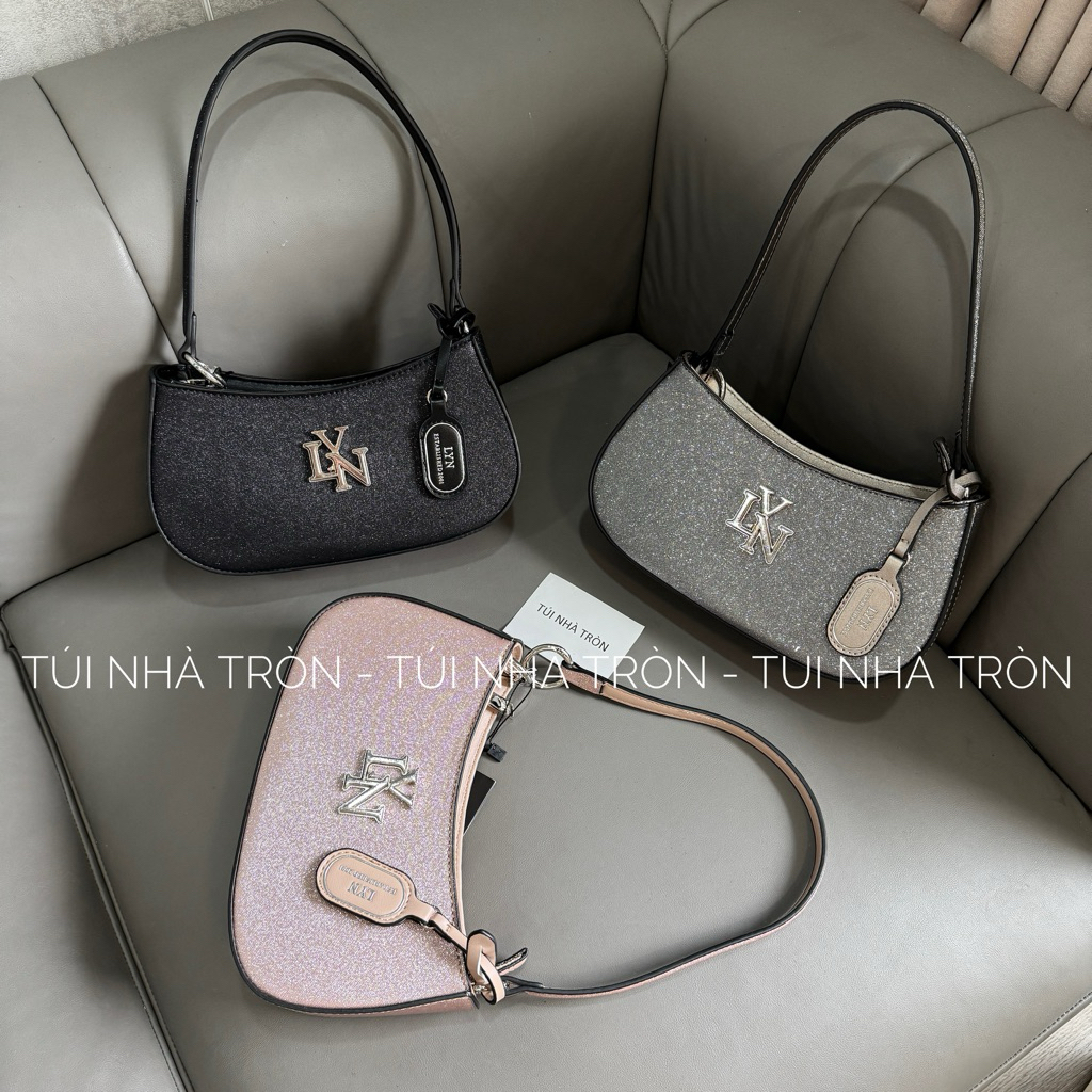 (Ảnh thật shop chụp) Túi LYN NEW GASTONIA RITA GLITTER đính nhũ bling bling kèm dây đeo chéo
