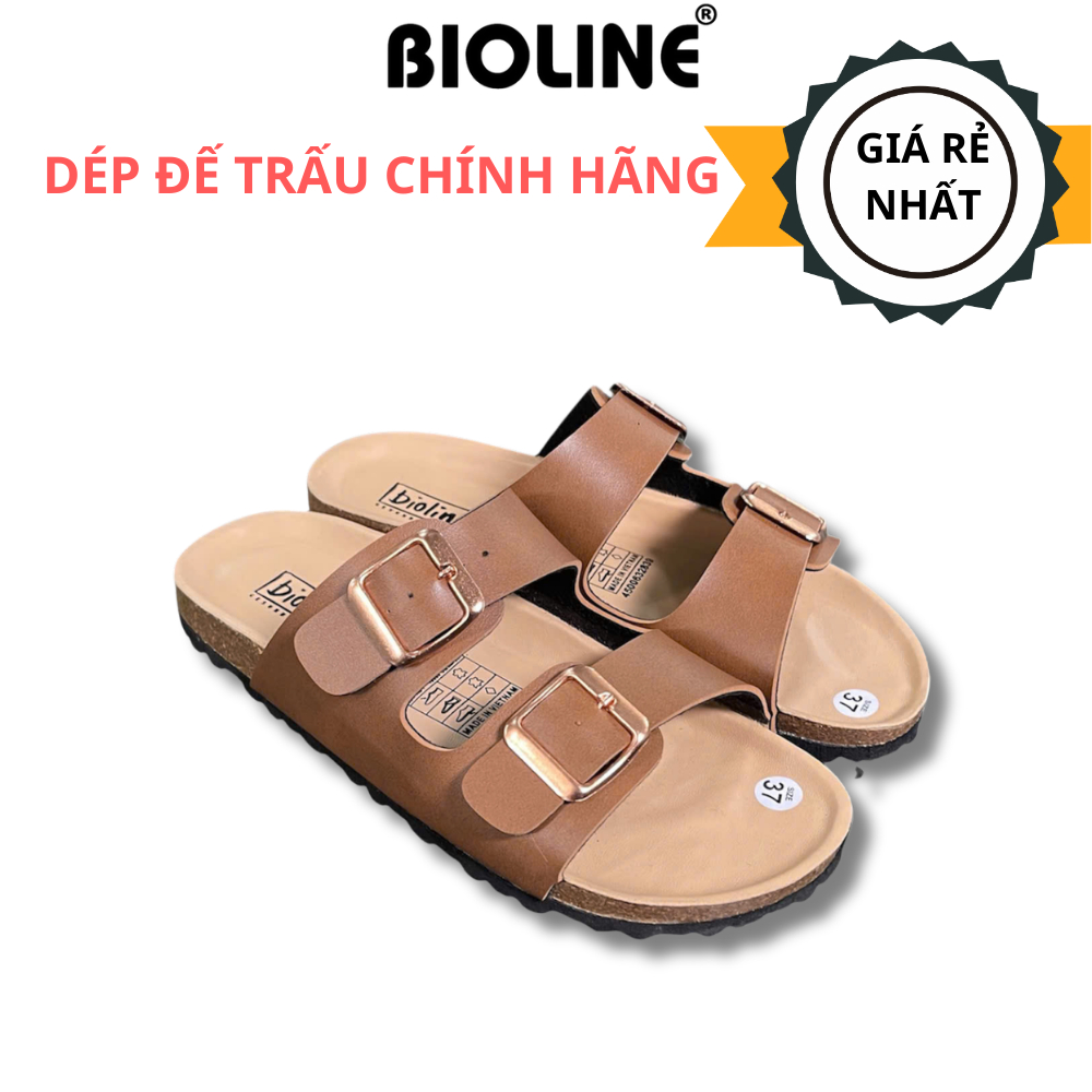 Dép Đế Trấu Birken BIOLINE Official Hai Quai Ngang Lót PU Chống Nước Unisex Nam Nữ  BIOLINE - PUK01