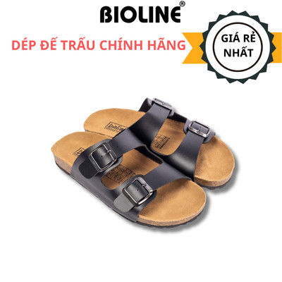 Dép Đế Trấu Quai Ngang Hai Khoá Birken Unisex Nam và nữ phong cách văn phòng Bioline - PU01