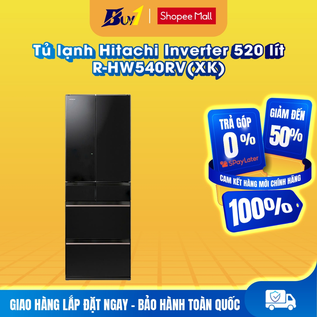 R-HW540RV(XK) - Tủ lạnh Hitachi Inverter 520 lít R-HW540RV(XK) - Hàng chính hãng