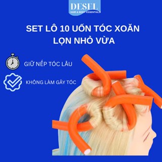 [DESELCARE] PK Set 10 Thanh Mút Uốn Tóc Không Nhiệt 24cm – Tạo Nếp Xoăn Hippie Và Sóng Lơi