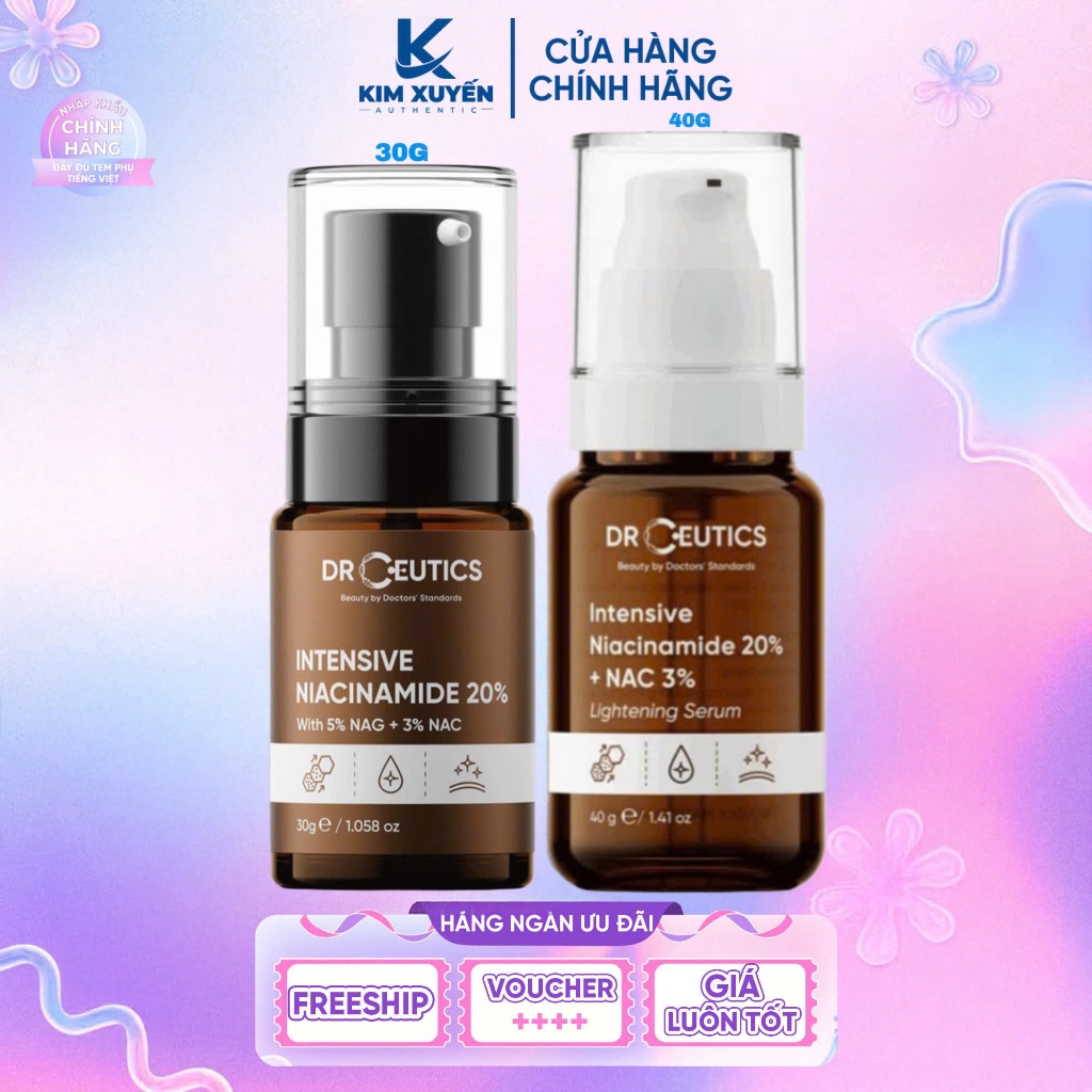 [B3 20%] Serum Dr Ceutics B3 Intensive Niacinamide 20% 30G/40G