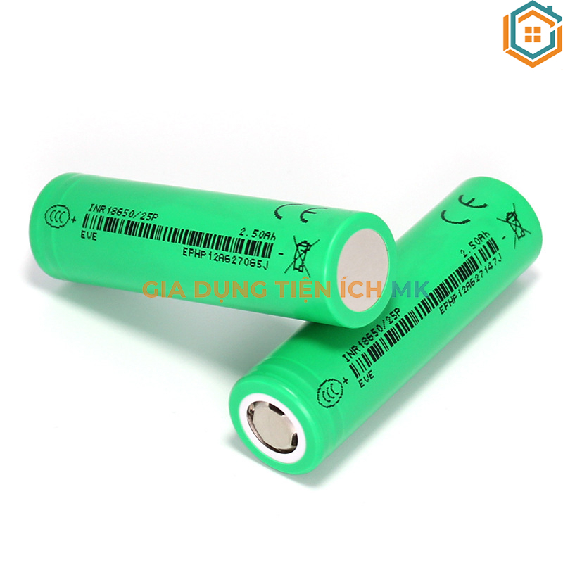 Cell 18650 EVE 25P 3.7V dung lượng 2500mah 12C - Xả 30A
