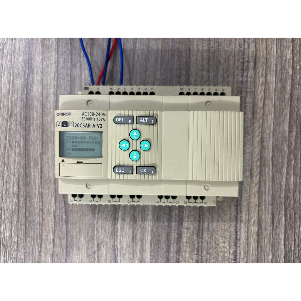PLC OMRON ZEN-20C3AR-A-V2 nguồn 220VAC ngõ ra RELAY 20I/O tháo máy