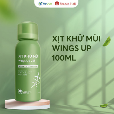 [QUÀ TẶNG KHÔNG BÁN] Wings Up Xịt Khử Mùi 100ML Cỏ Mềm - Khử Mùi Hôi Nách Hôi Chân, Mùi Cơ Thể - 100ML